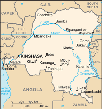 Map of DRC